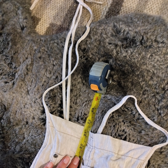 Free People Women's Natural Sights Overalls Linen Blend Size Small - Picture 8 of 12